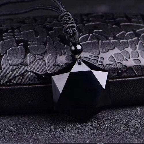 Collier - Obsidienne Hautes Énergies - Étoile de la Chance - image 3